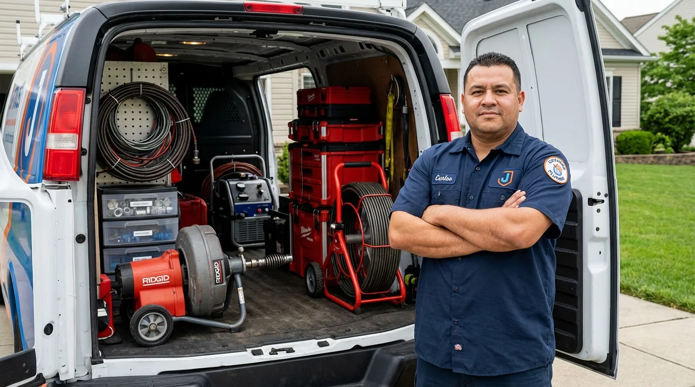 Professional drain cleaning equipment and Johns Plumbing LLC plumber in Young Harris
